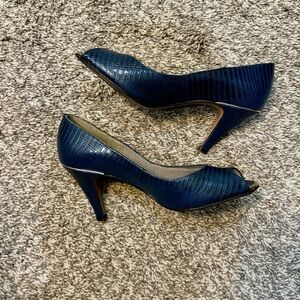 Rare Vintage Lenmaro Snakeskin Heels Sz 7.5